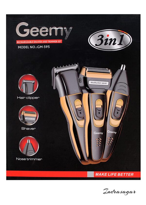 Geemy GM 595 3 In 1 Trimmer